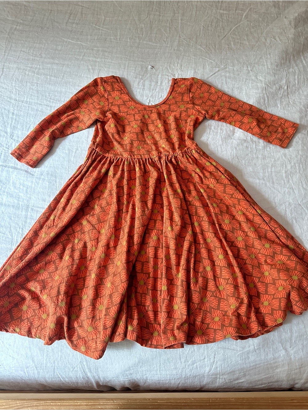Girls' Long Sleeve Alice + Ames Printed Casual Dress